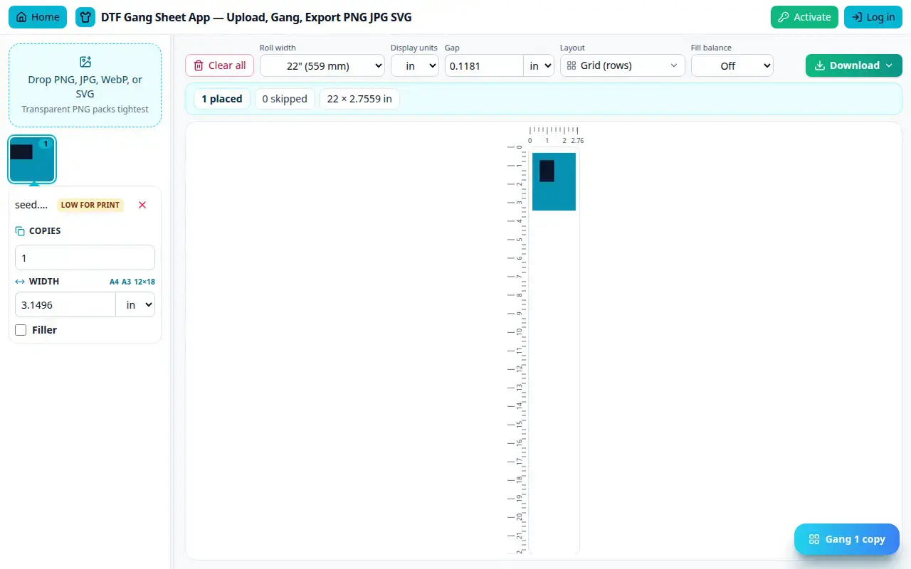 Full-viewport /app chrome with emerald Download. HEAD substitute for 14/09/26.